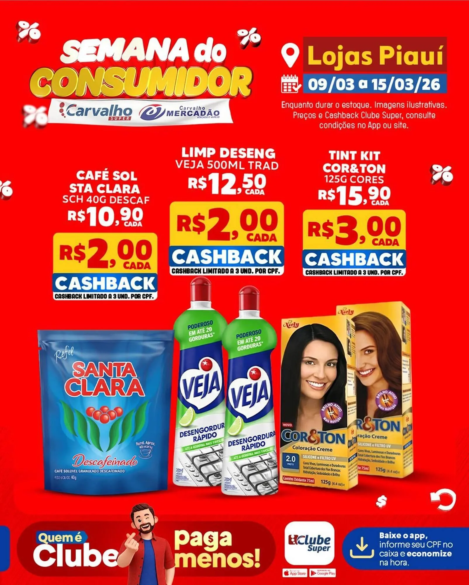 Encarte de Catálogo Carvalho Supermercado 9 de março até 15 de março 2026 - Pagina 2