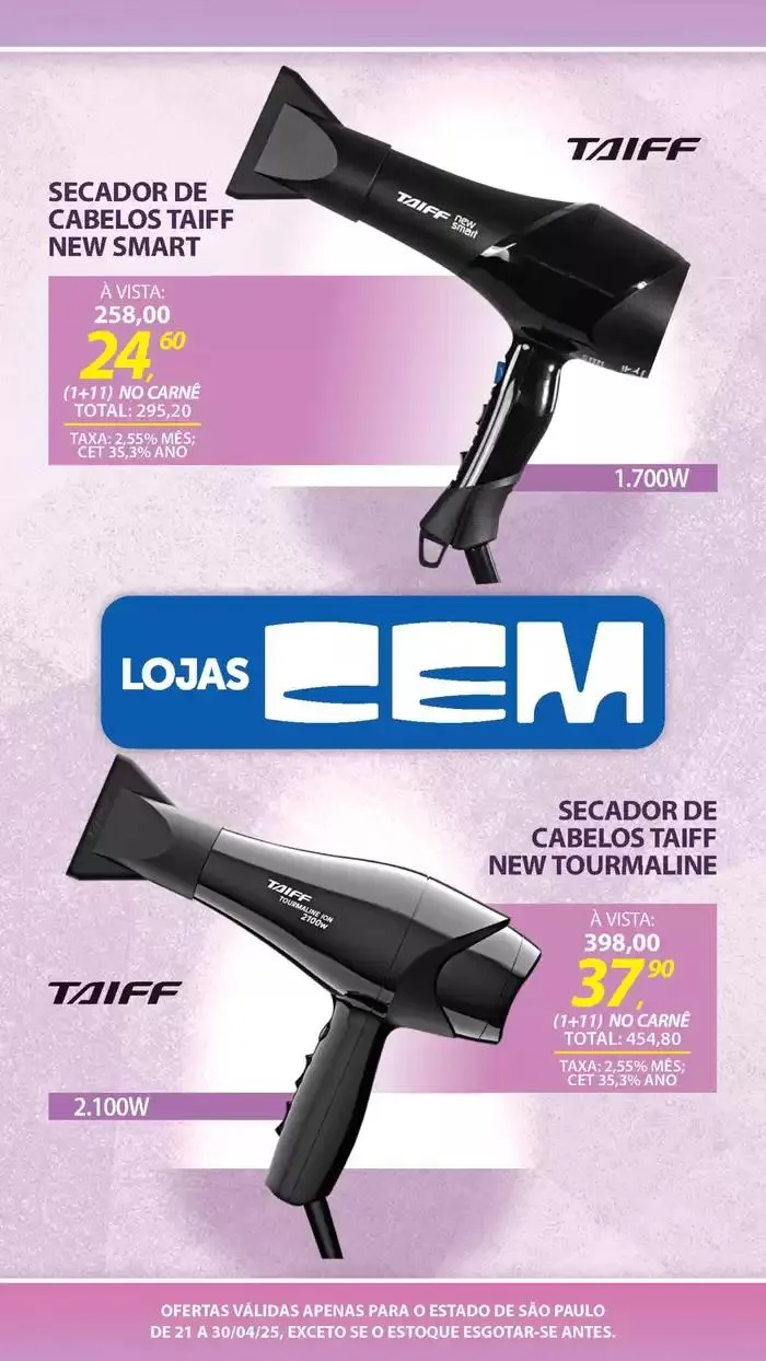 Encarte de Encarte Lojas Cem 18 de abril até 30 de abril 2025 - Pagina 134