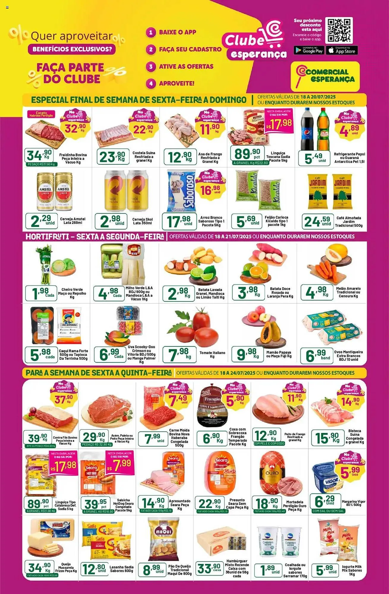 Encarte de Catálogo Comercial Esperança 18 de julho até 20 de julho 2025 - Pagina 1