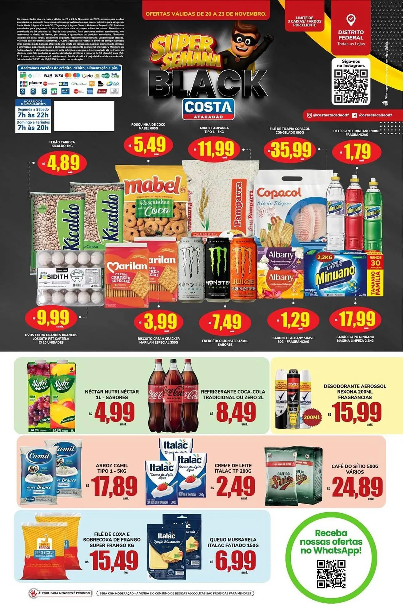 Encarte de Tabloide Costa Atacadão 20 de novembro até 23 de novembro 2025 - Pagina 1