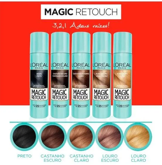 Spray Retoque De Raiz Magic Retouch Preto