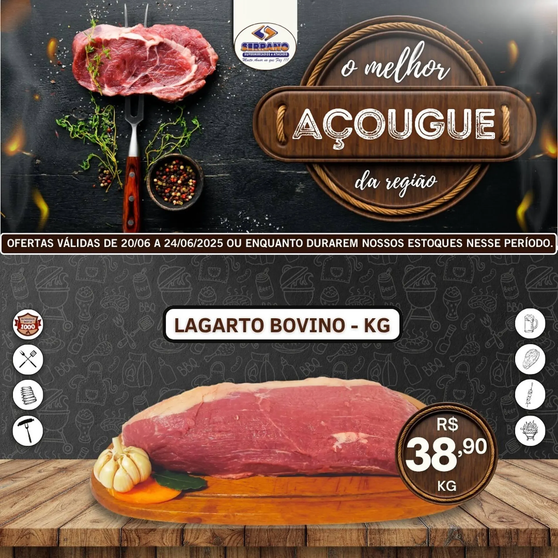 Encarte de Catálogo Serrano Supermercado 22 de junho até 24 de junho 2025 - Pagina 1