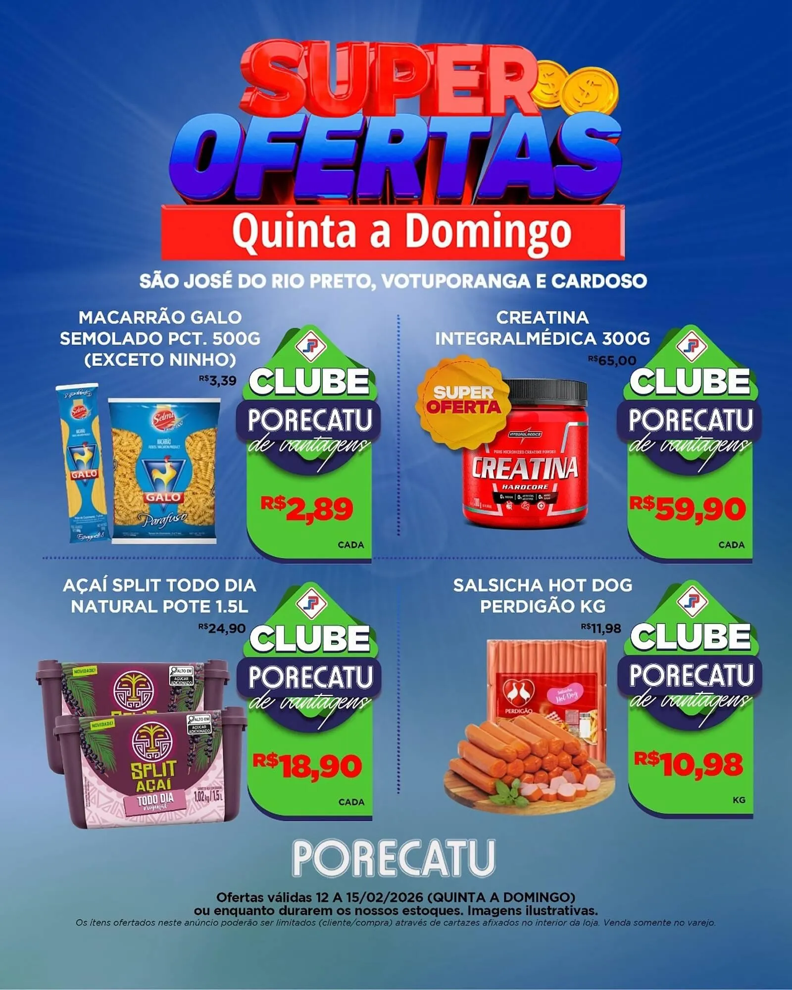 Encarte de Catálogo Supermercado Porecatu 12 de fevereiro até 15 de fevereiro 2026 - Pagina 5