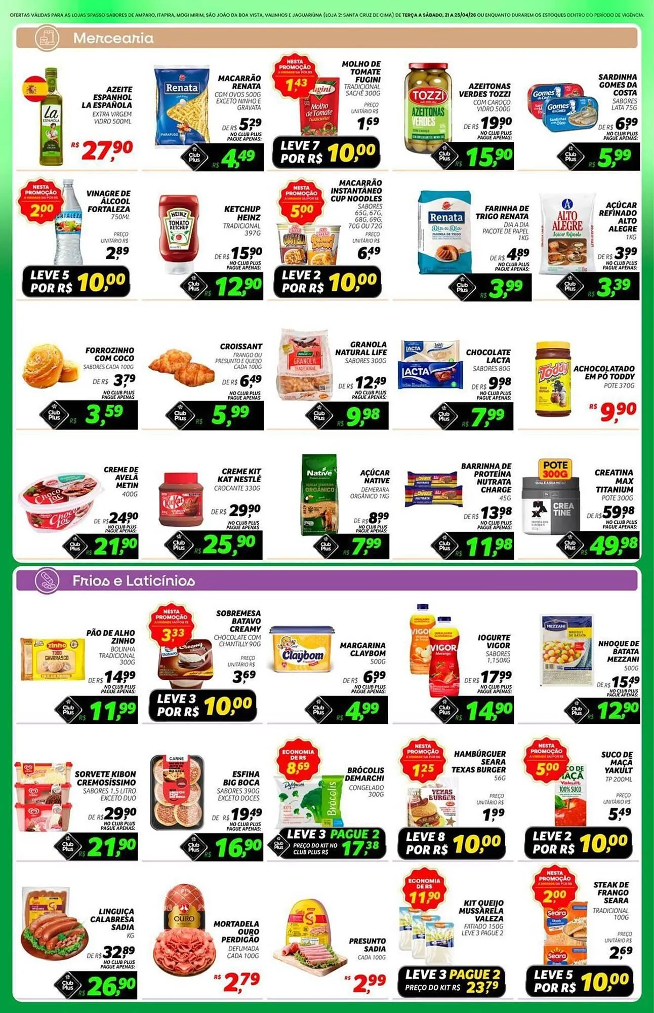 Encarte de Folheto Spasso Sabores 21 de abril até 25 de abril 2026 - Pagina 2