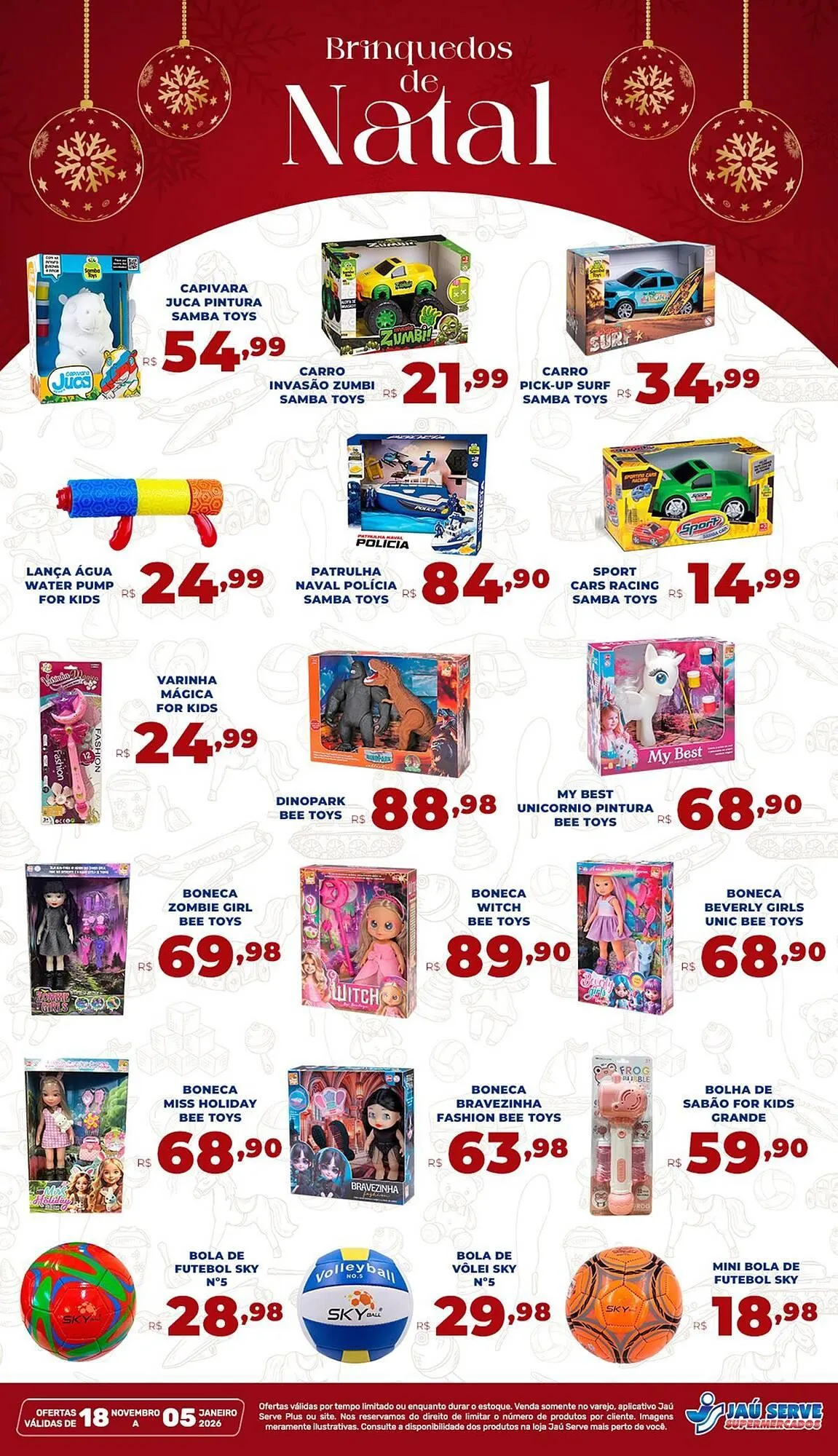 Encarte de Catálogo Supermercados Jau Serve 19 de novembro até 5 de janeiro 2026 - Pagina 1