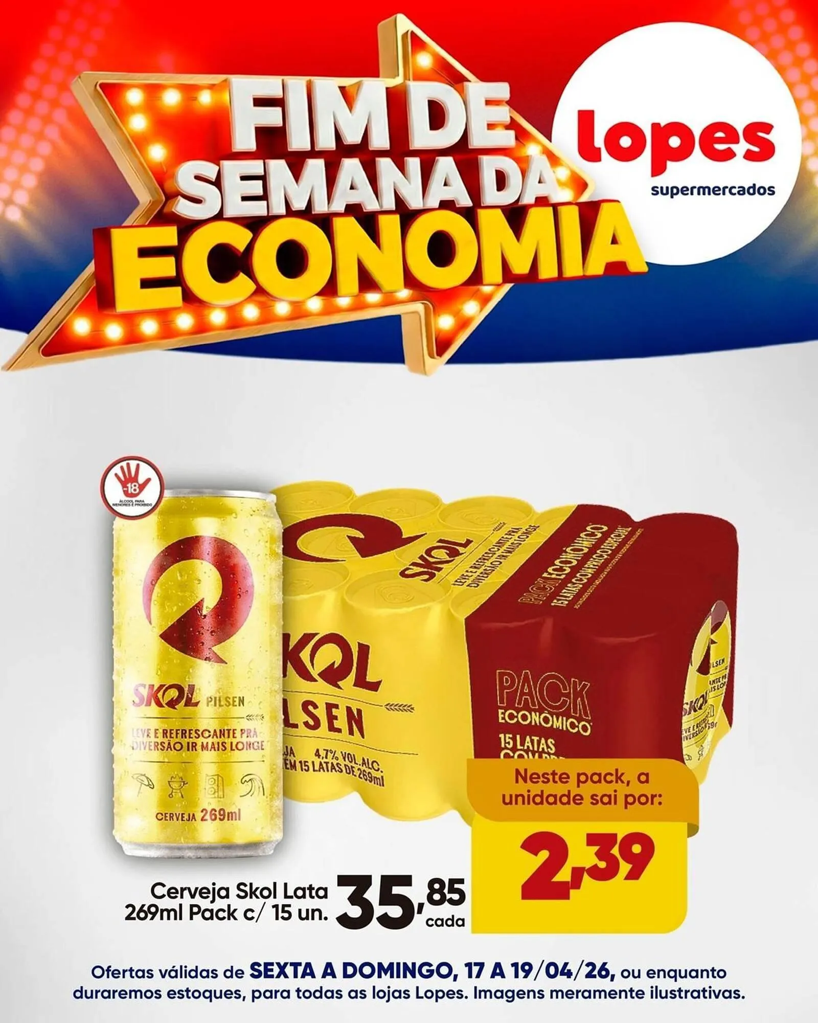 Encarte de Folheto Lopes Supermercados 17 de abril até 19 de abril 2026 - Pagina 8