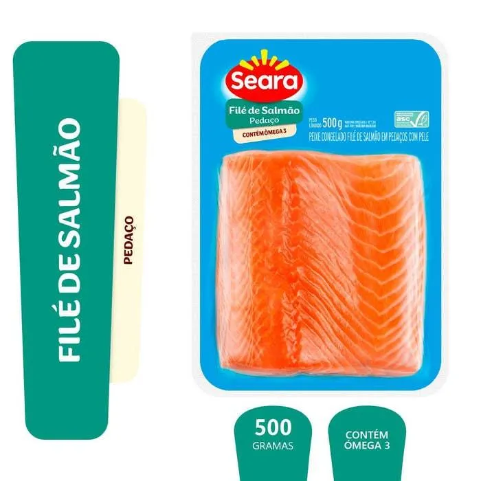 Lombo De Salmão Seara Pedaço 500g