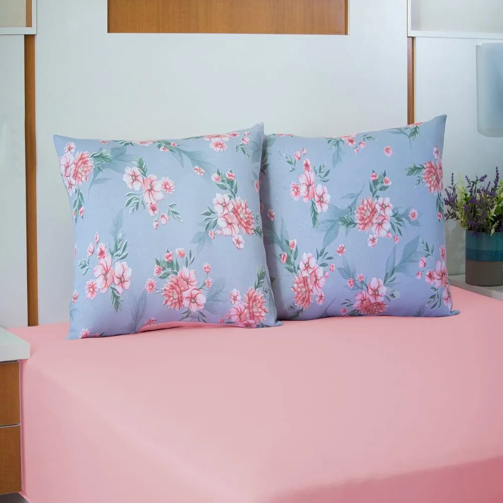 Jogo Cama Queen Estampado Doce Vida Hera Rosa Rs Blush 3 Peças - Portallar