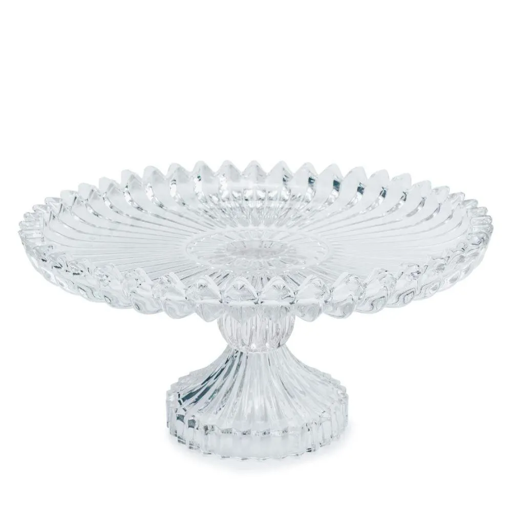 Prato De Bolo Com Pé Monaco Havan Casa 29,5Cm - Transparente
