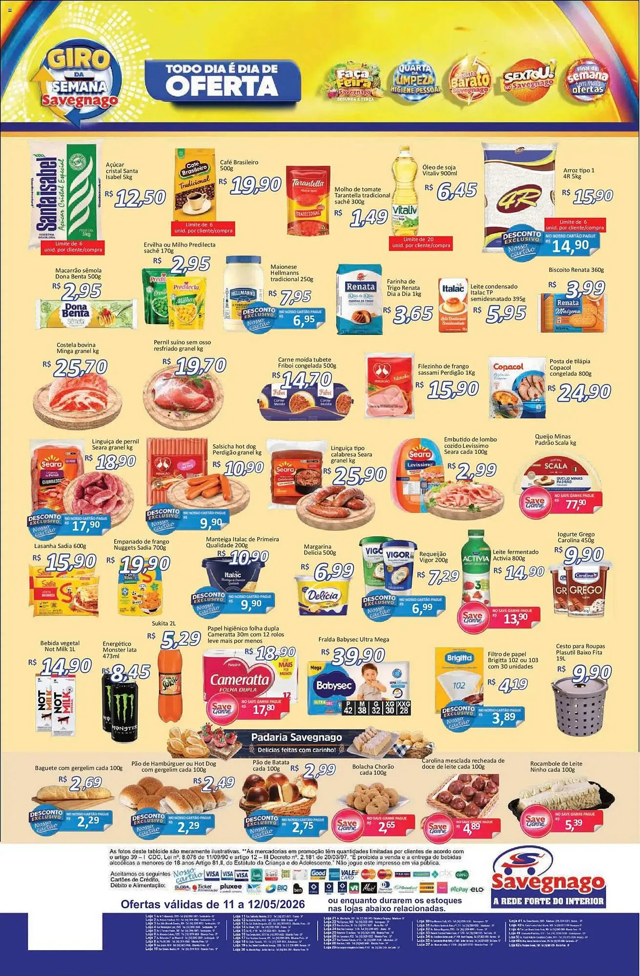 Encarte de Catálogo Supermercados Savegnago 11 de maio até 12 de maio 2026 - Pagina 2