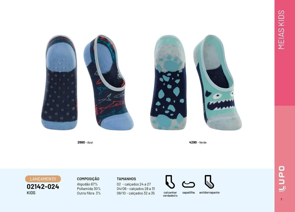 Encarte de Catálogo Meias Kids Verão 2023/24 28 de julho até 31 de dezembro 2024 - Pagina 7