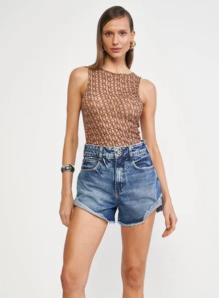 Blusa Muscle Jacquard Metalizada