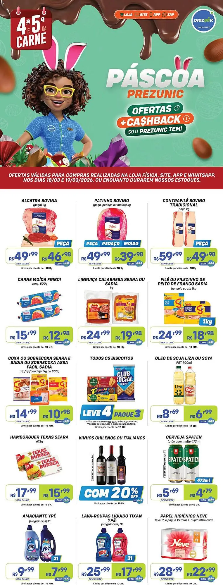 Encarte de Encarte Prezunic 18 de março até 19 de março 2026 - Pagina 1