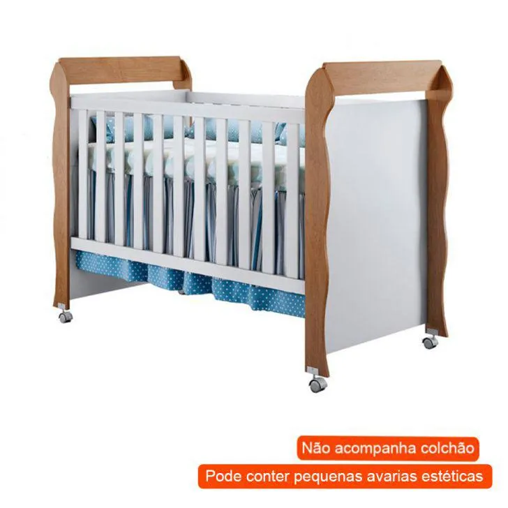 [OUTLET] Quarto Infantil Decorado Ariel II Branco e Marrom