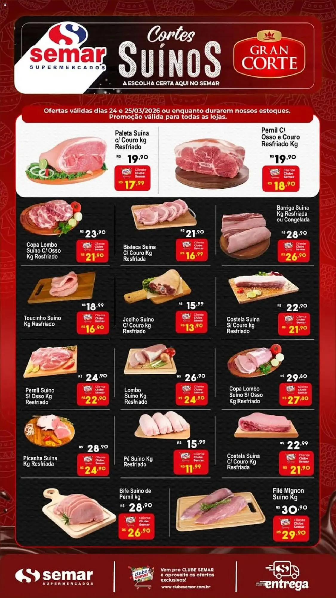 Encarte de Folheto Semar Supermercado 24 de março até 26 de março 2026 - Pagina 1