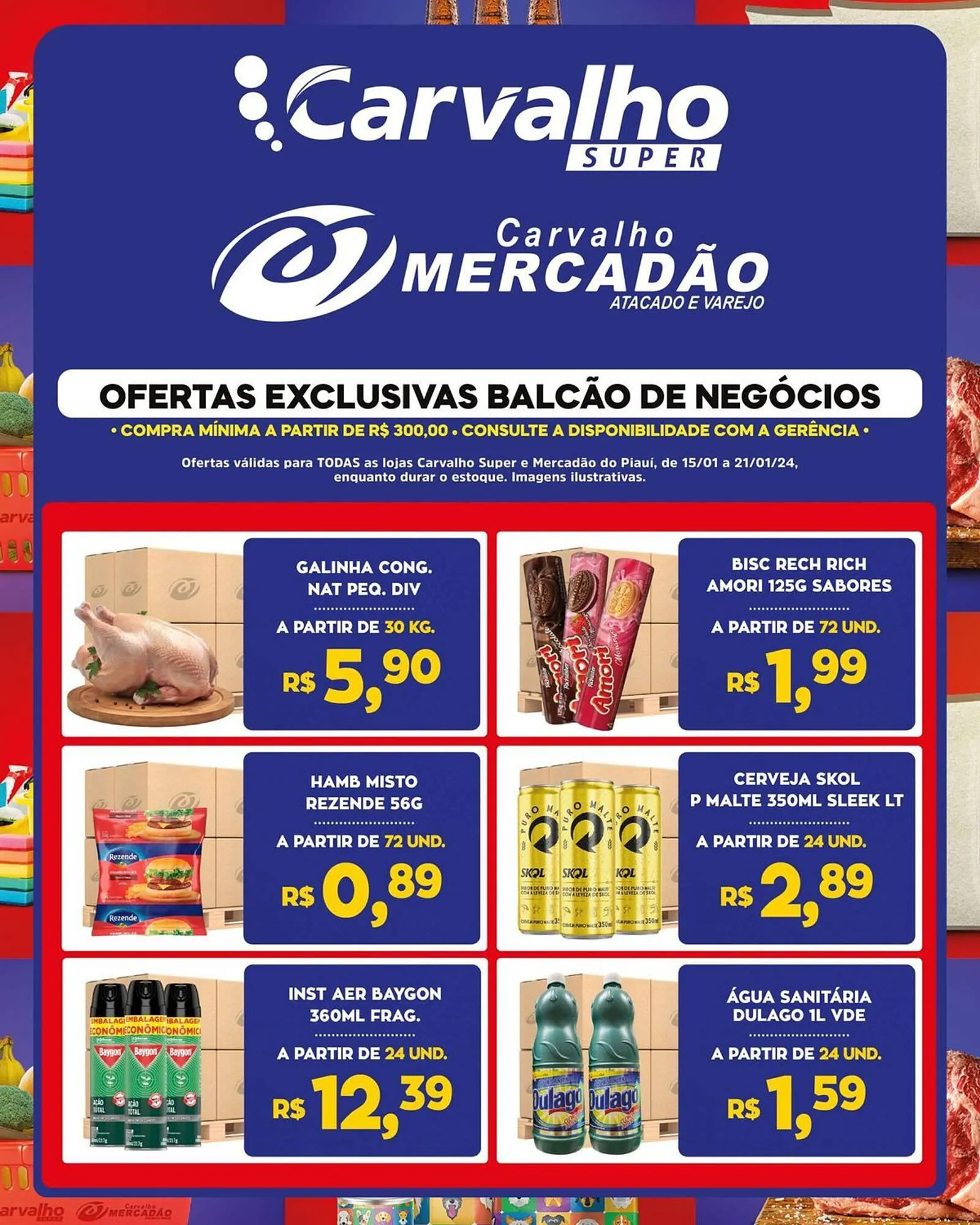 Encarte de Catálogo Carvalho Supermercado 15 de janeiro até 21 de janeiro 2024 - Pagina 9