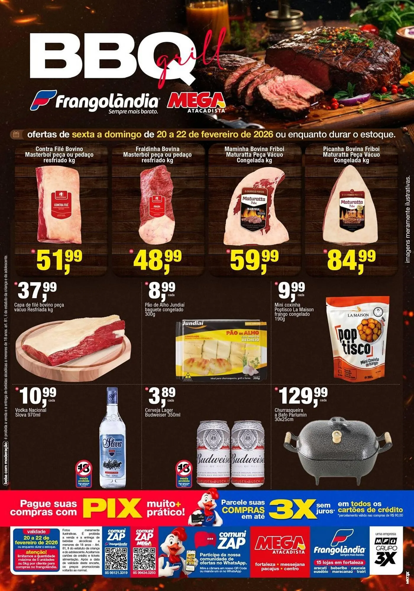 Encarte de Encarte Frangolândia 19 de fevereiro até 22 de fevereiro 2026 - Pagina 1