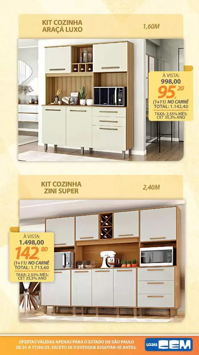 Encarte de Encarte Lojas Cem 3 de abril até 17 de abril 2025 - Pagina 85