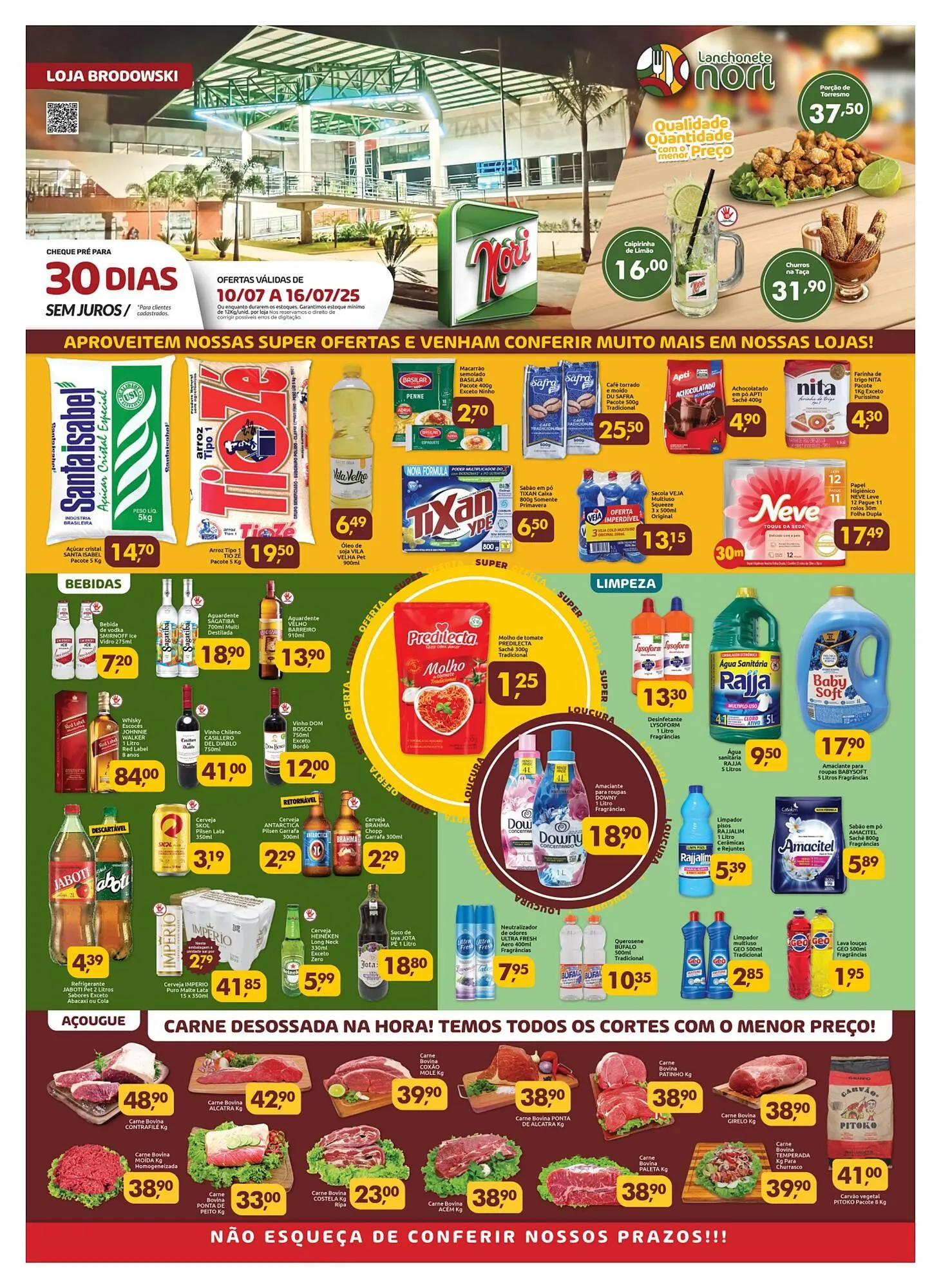 Encarte de Catálogo Supermercados Nori 10 de julho até 16 de julho 2025 - Pagina 1