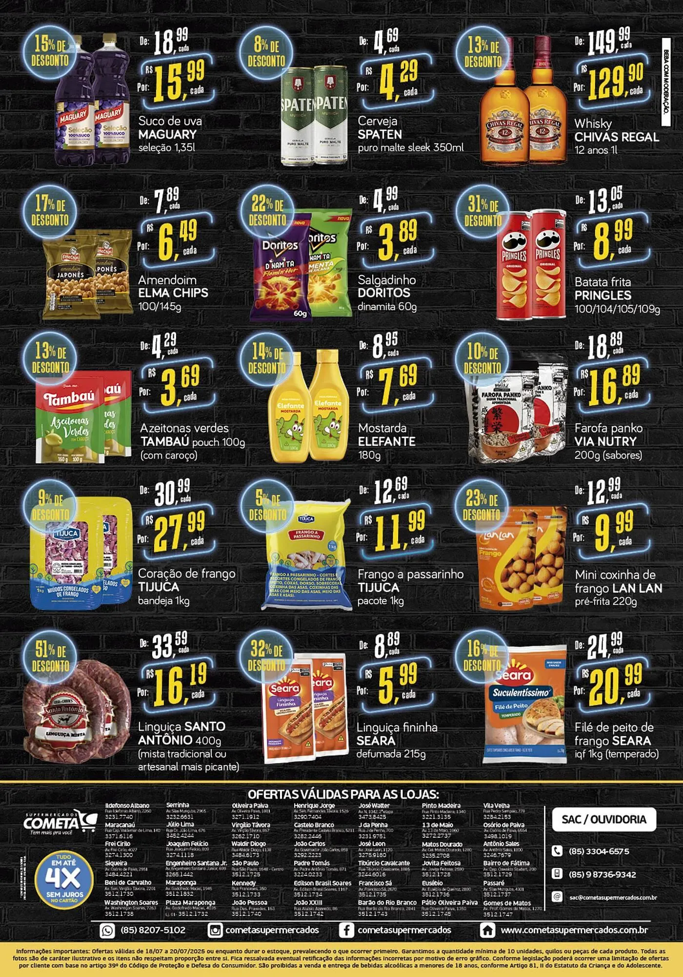 Encarte de Catálogo Cometa Supermercados 18 de julho até 20 de julho 2025 - Pagina 2