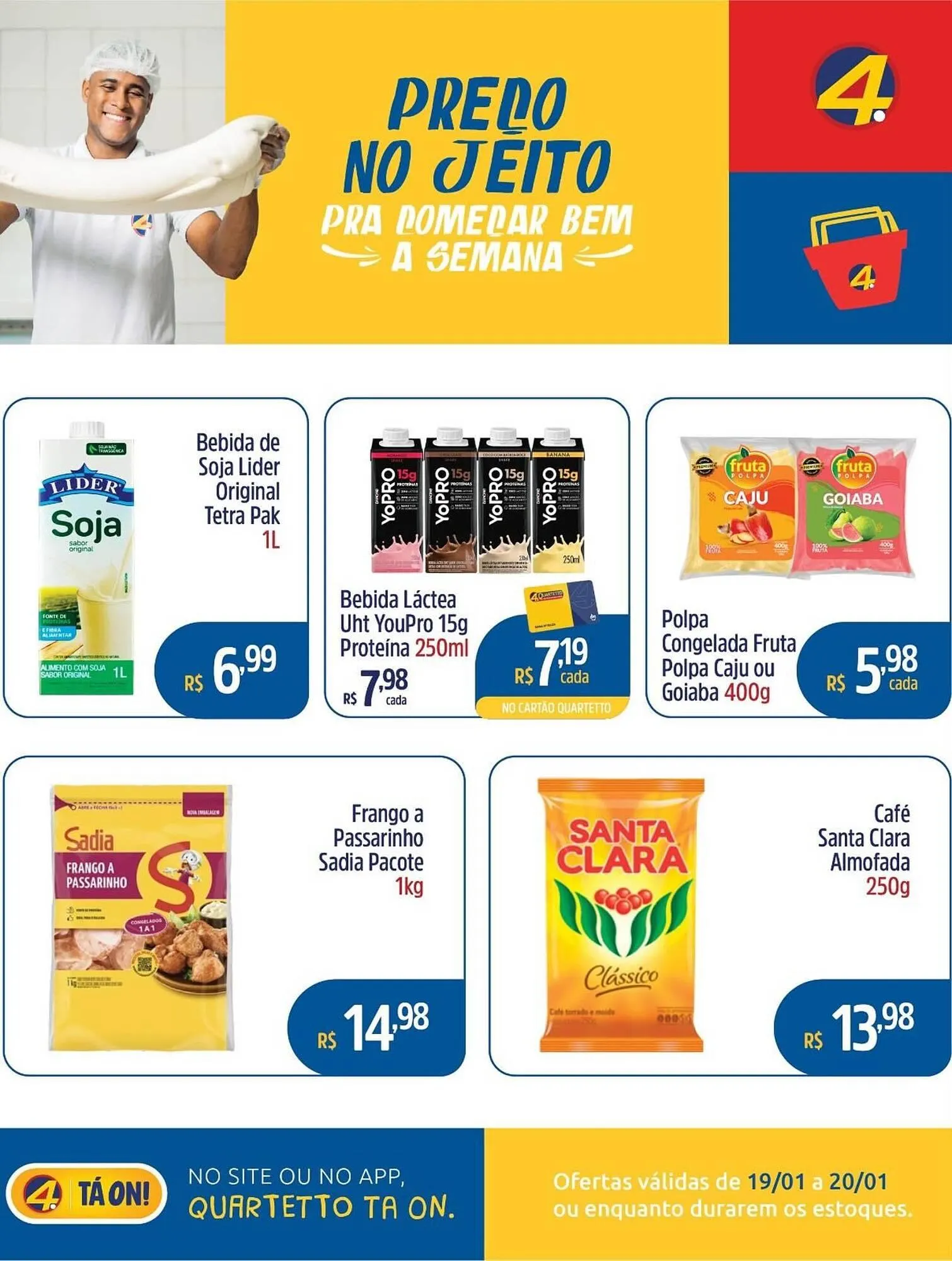 Encarte de Catálogo Quartetto Supermercados 19 de janeiro até 20 de janeiro 2026 - Pagina 1