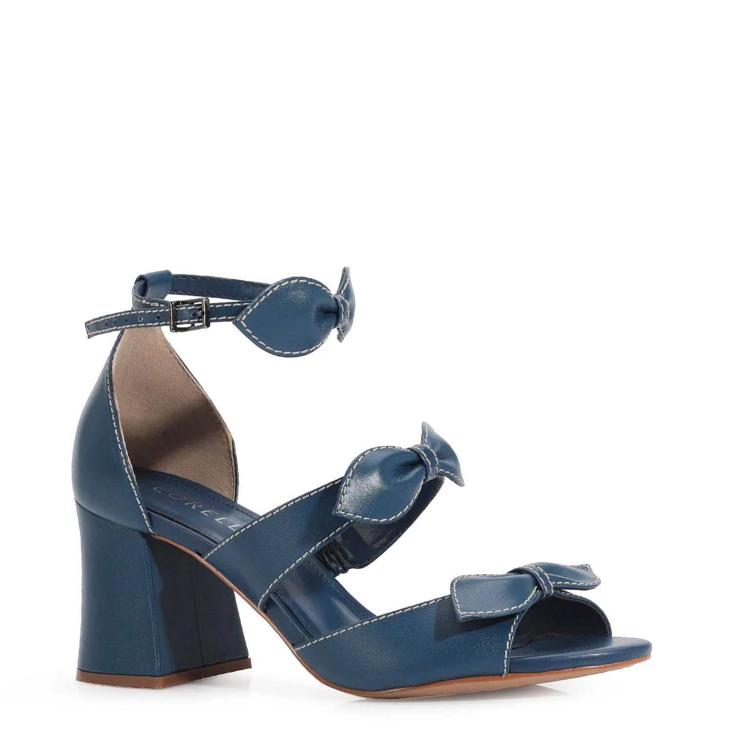 Sandália Couro Azul