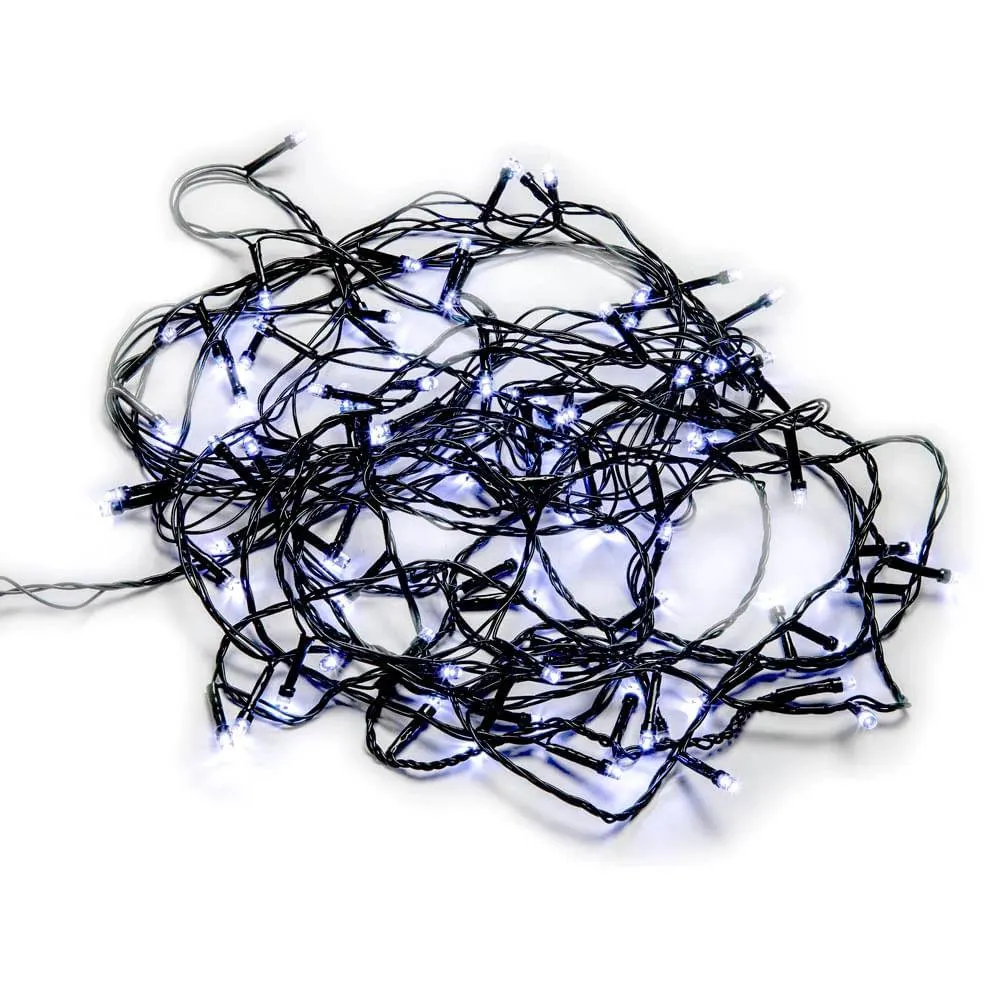 Micro Lâmpada DeA 100 Lâmpadas 127V 8 Funções Fio Verde 4m Branco