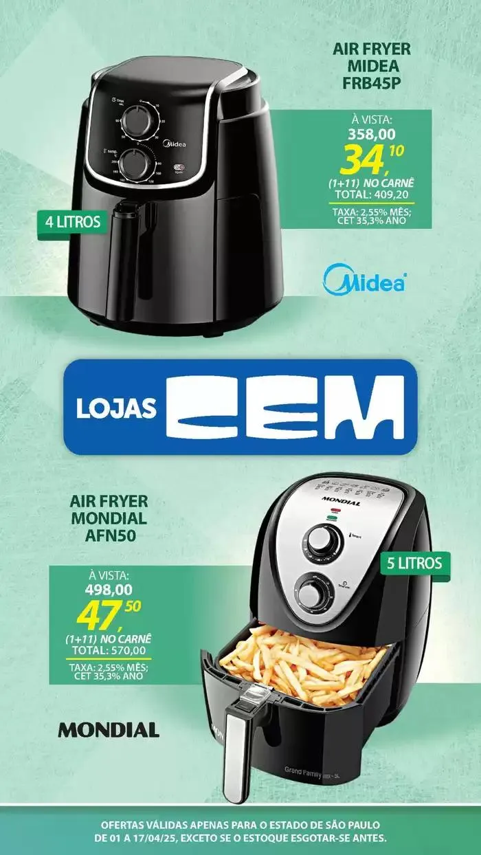 Encarte de Encarte Lojas Cem 3 de abril até 17 de abril 2025 - Pagina 72