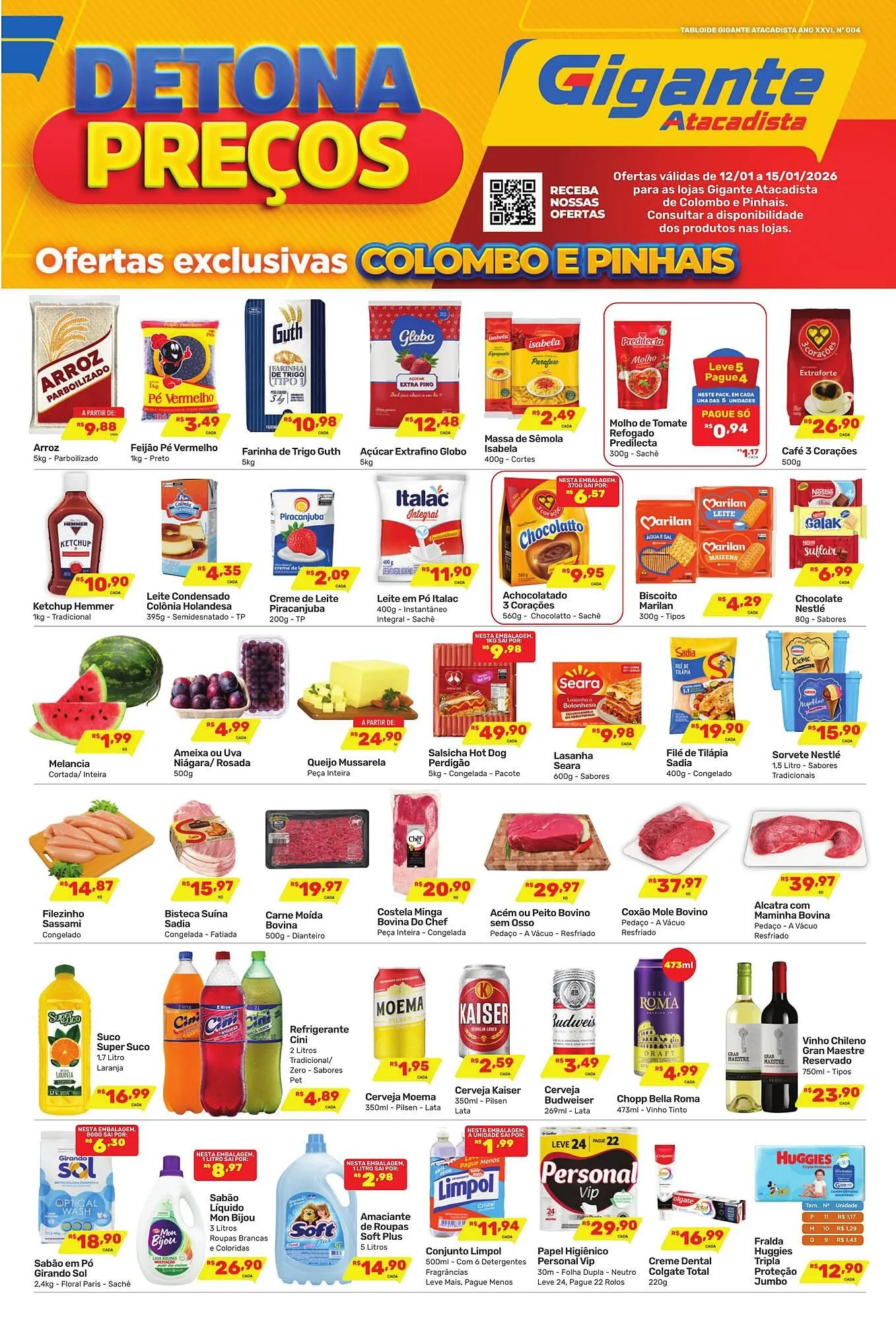 Encarte de Encarte Gigante Atacadista 12 de janeiro até 15 de janeiro 2026 - Pagina 1