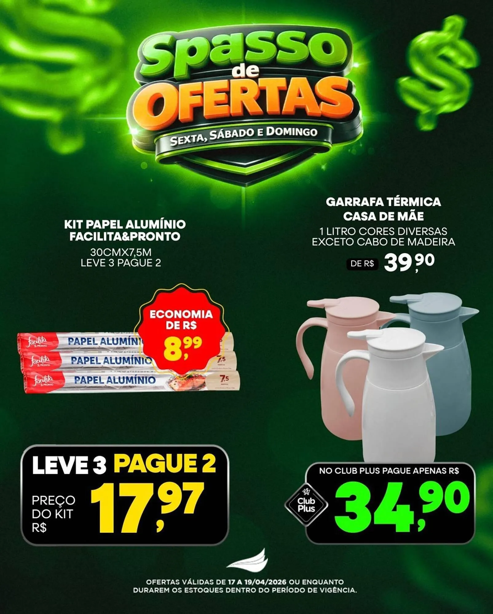 Encarte de Folheto Spasso Sabores 17 de abril até 19 de abril 2026 - Pagina 1