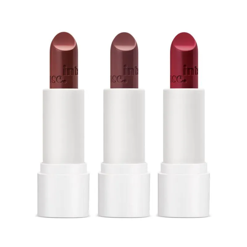 Combo Batom Mate Intense Pop: Bege Castanho 4g + Vermelho 4g + Rosa Telha 4g