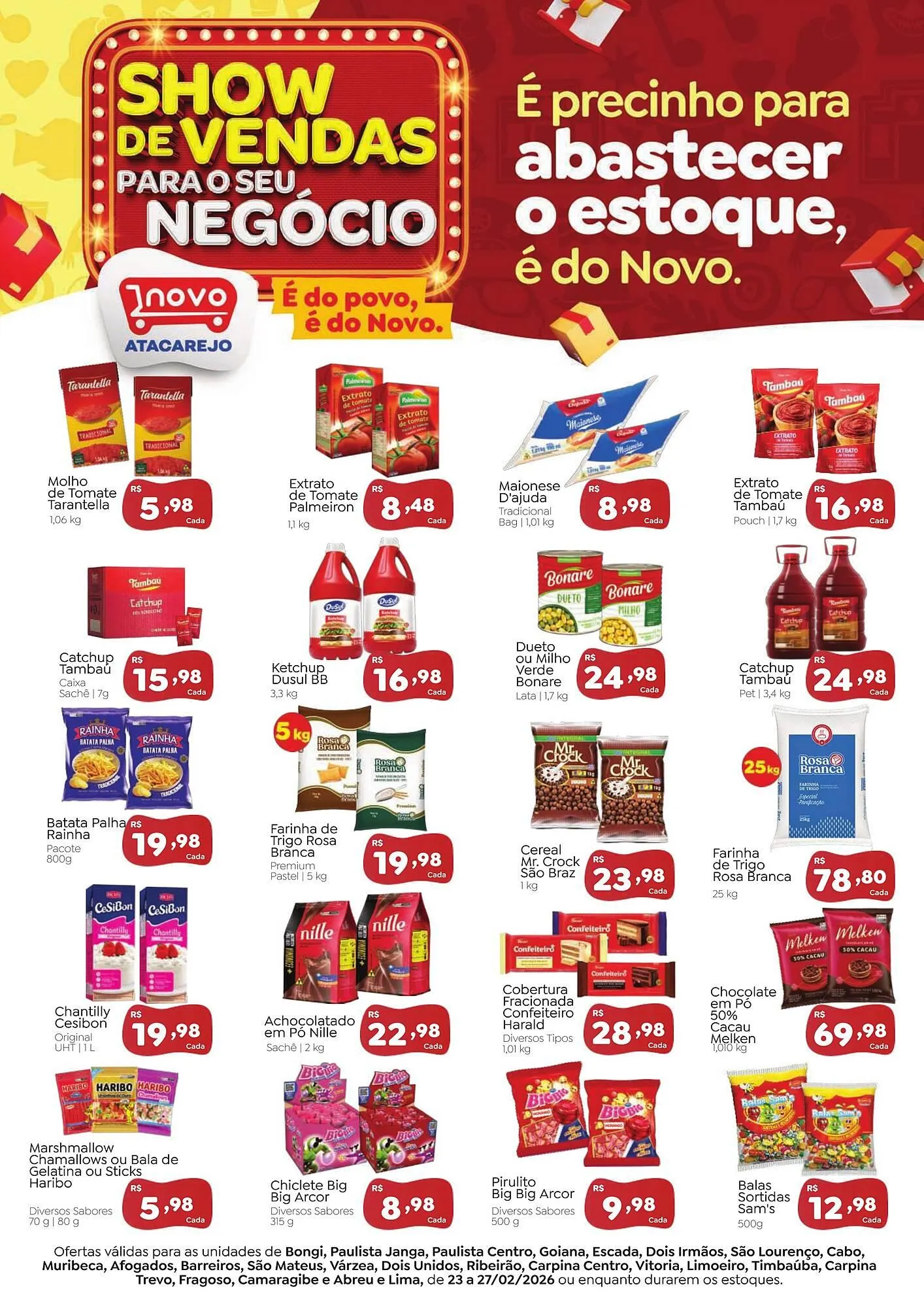 Encarte de Folheto Novo Atacarejo 23 de fevereiro até 26 de fevereiro 2026 - Pagina 1