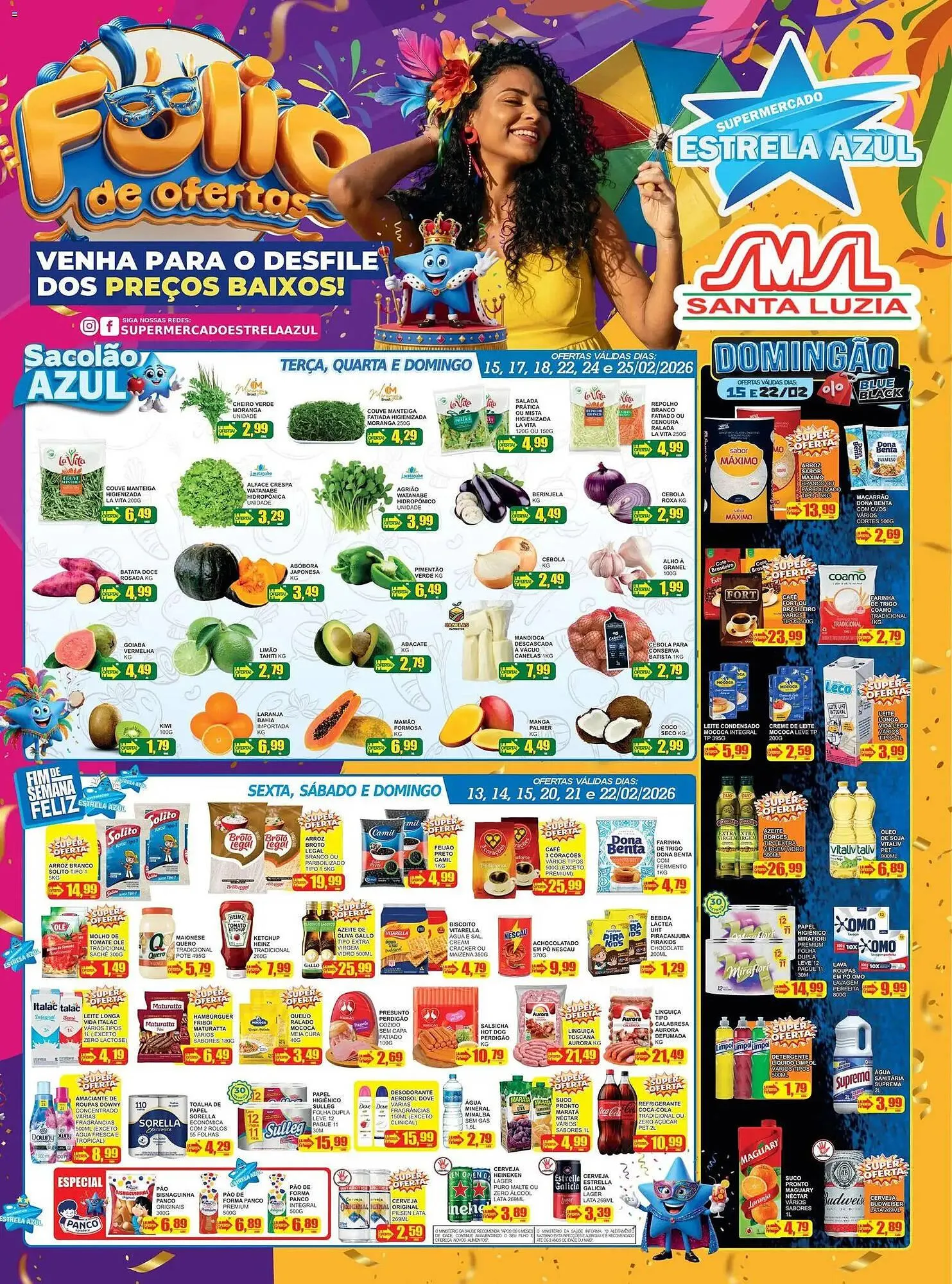 Encarte de Folheto Supermercado Estrela Azul 12 de fevereiro até 25 de fevereiro 2026 - Pagina 1