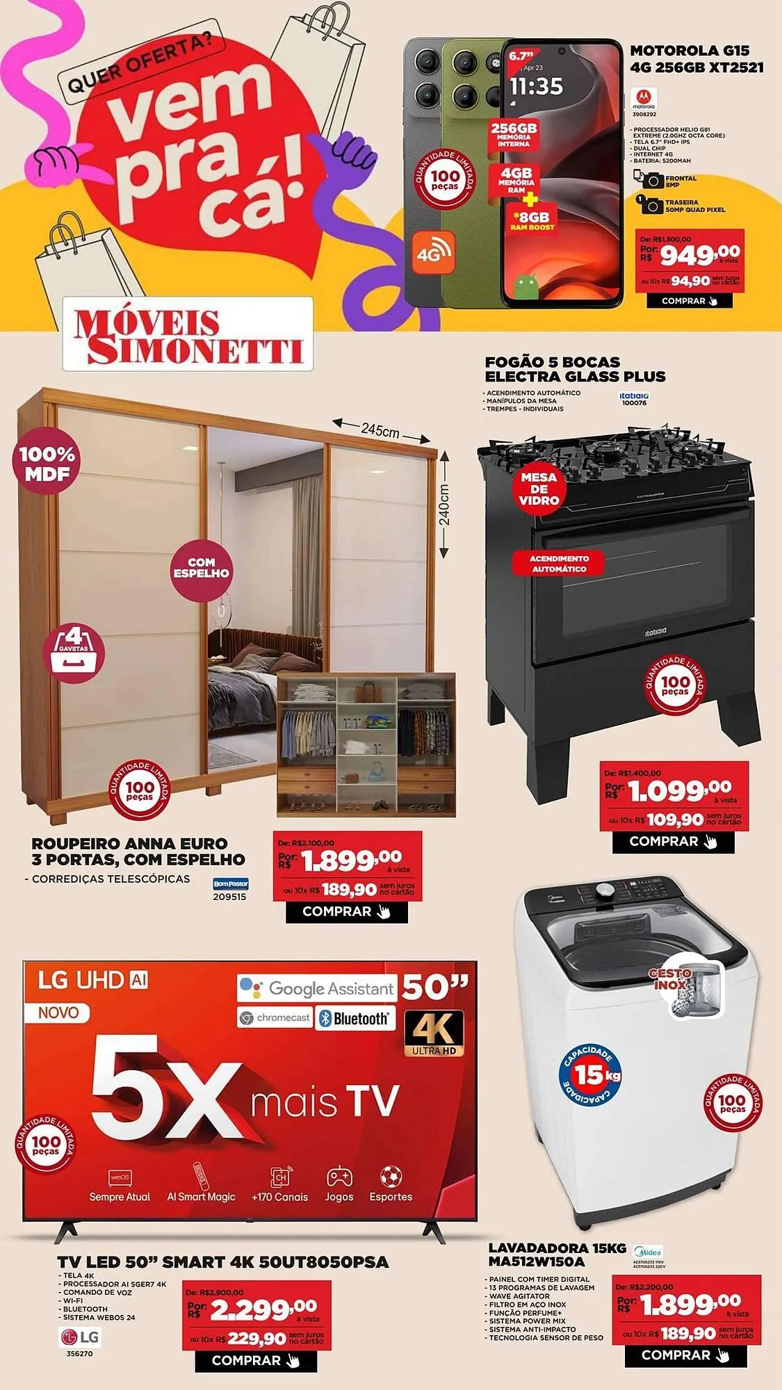 Encarte de Catálogo Móveis Simonetti 18 de agosto até 23 de agosto 2025 - Pagina 1