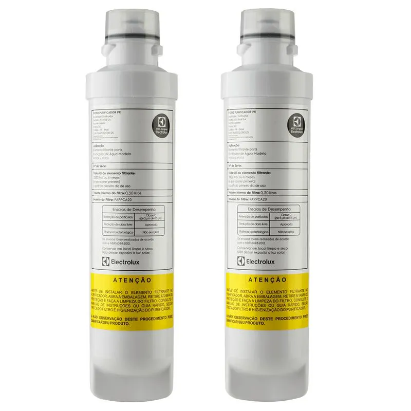 Kit 2 Filtros ORIGINAIS para Purificador de Água PE11B e PE11X Electrolux