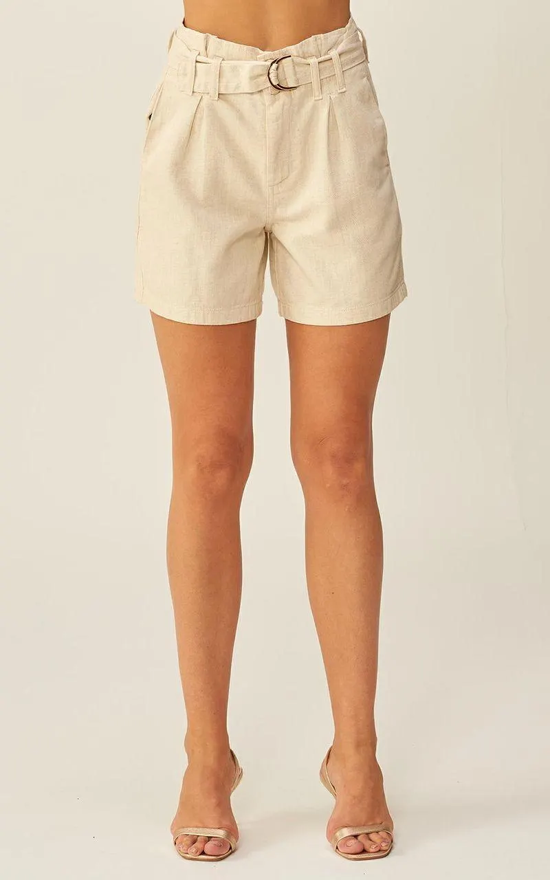 Bermuda Feminina Wide Leg Clochard - NATURAL