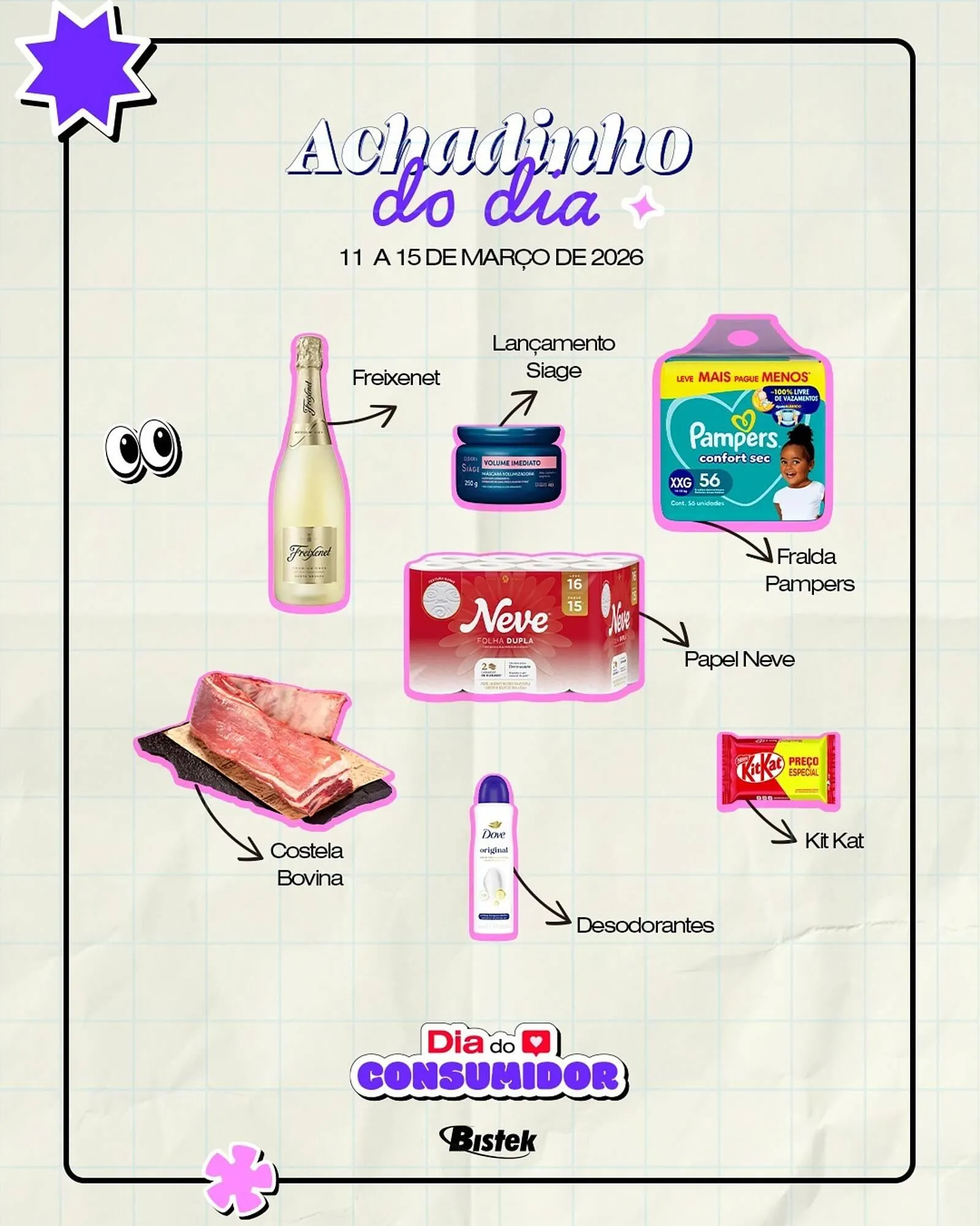 Encarte de Encarte Bistek Supermercados 12 de março até 15 de março 2026 - Pagina 1
