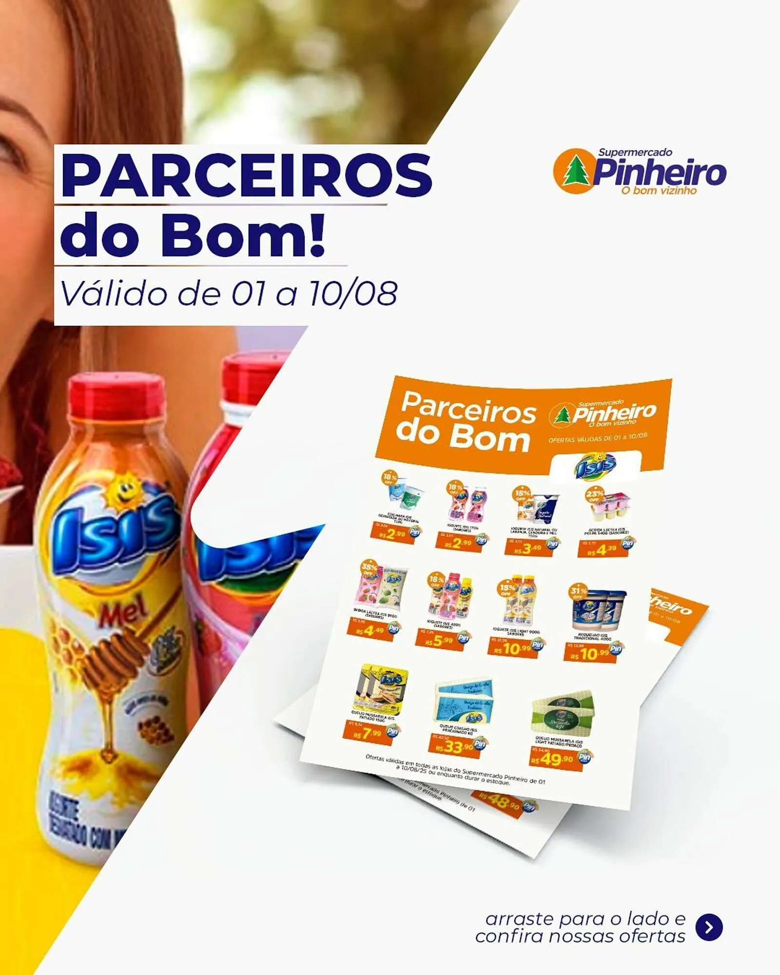 Encarte de Catálogo Pinheiro Supermercado 1 de agosto até 10 de agosto 2025 - Pagina 1