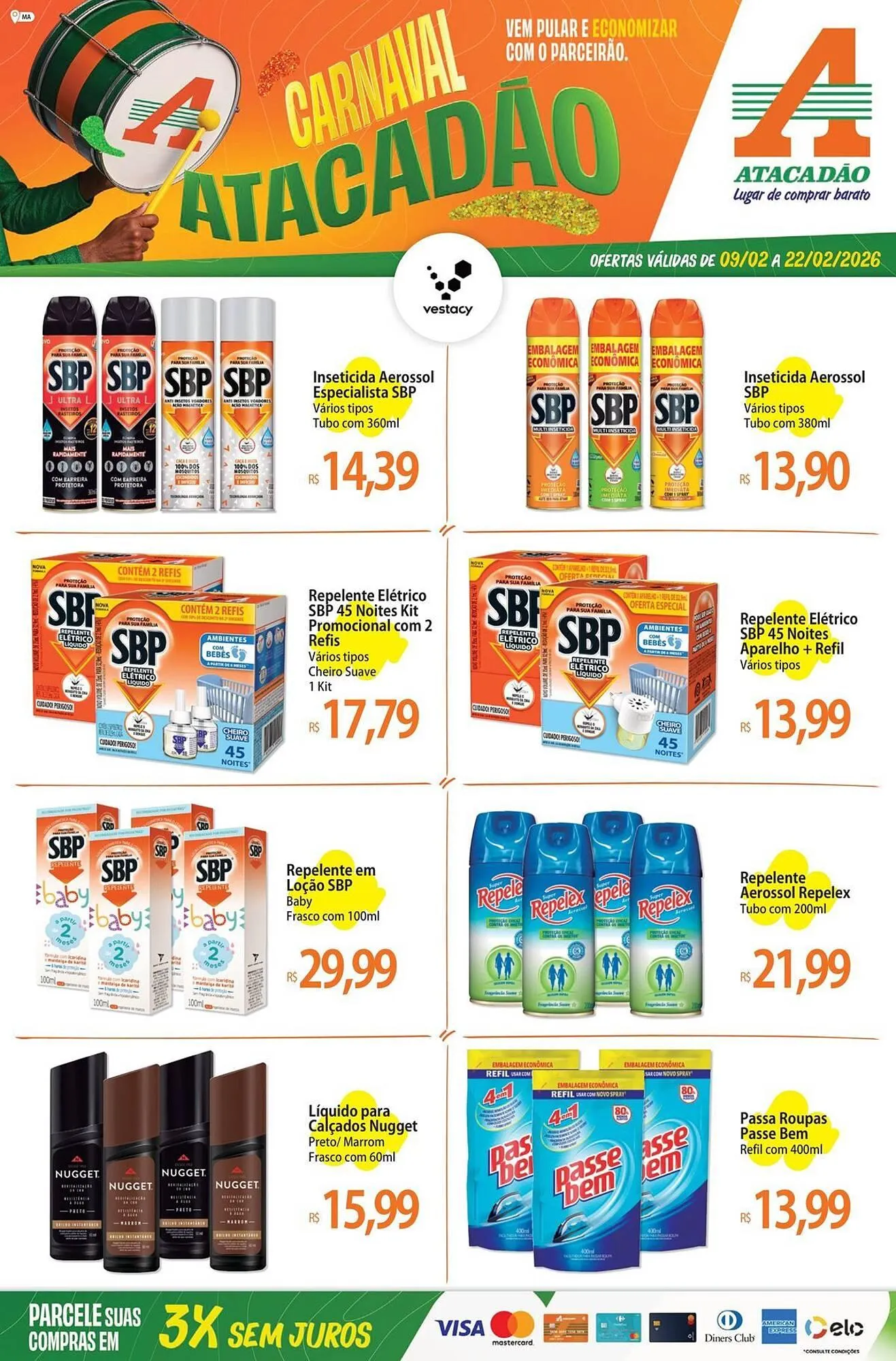 Encarte de Folheto Atacadão 9 de fevereiro até 22 de fevereiro 2026 - Pagina 1