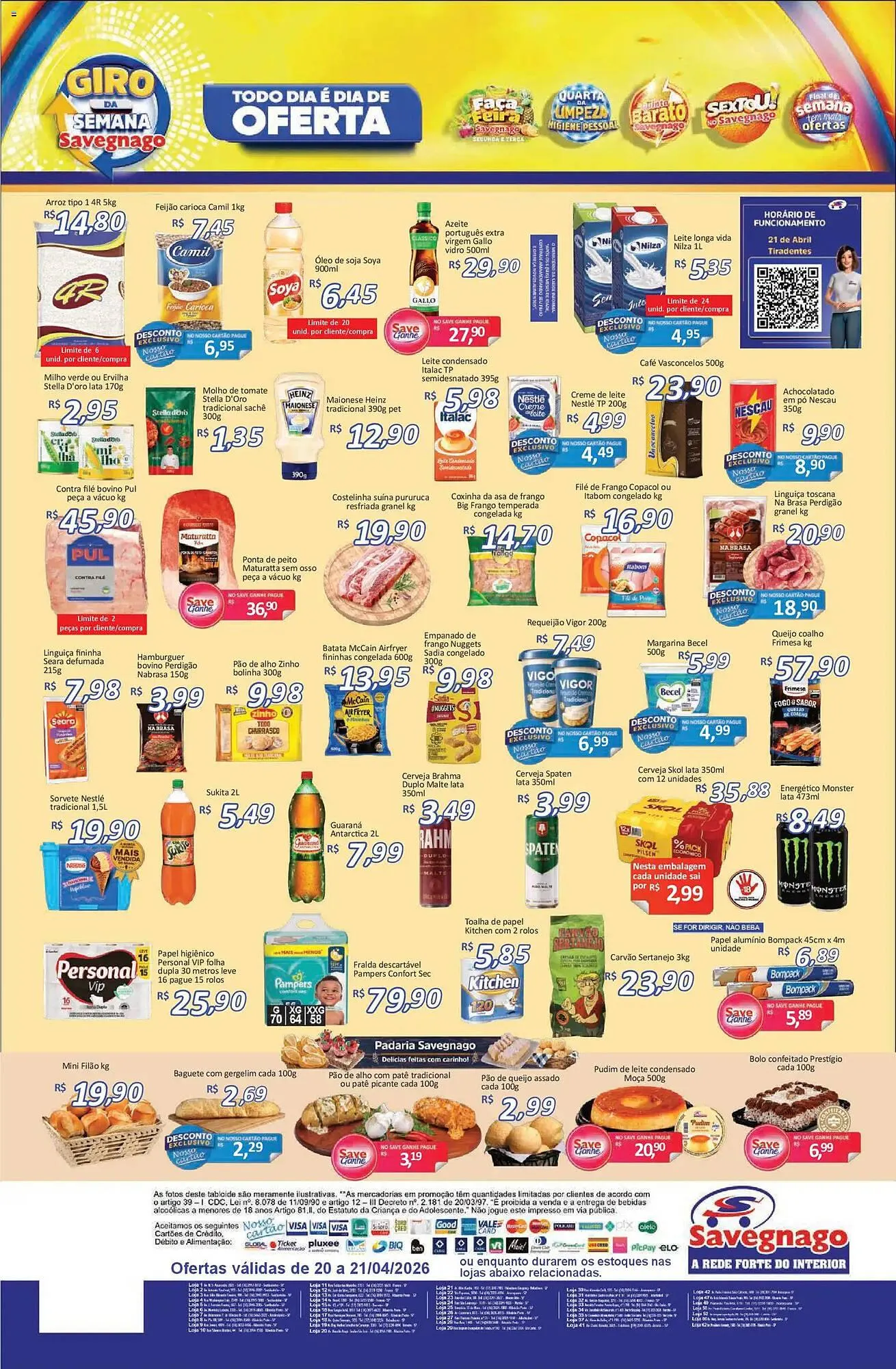Encarte de Catálogo Supermercados Savegnago 20 de abril até 22 de abril 2026 - Pagina 2