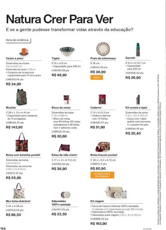 Encarte de Revista Natura Ciclo 18 11 de novembro até 31 de dezembro 2024 - Pagina 60