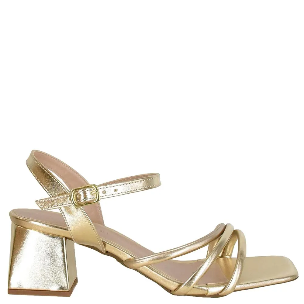 SANDALIA SALTO QUADRADO MEDIO TIRINHAS DI SANTINNI