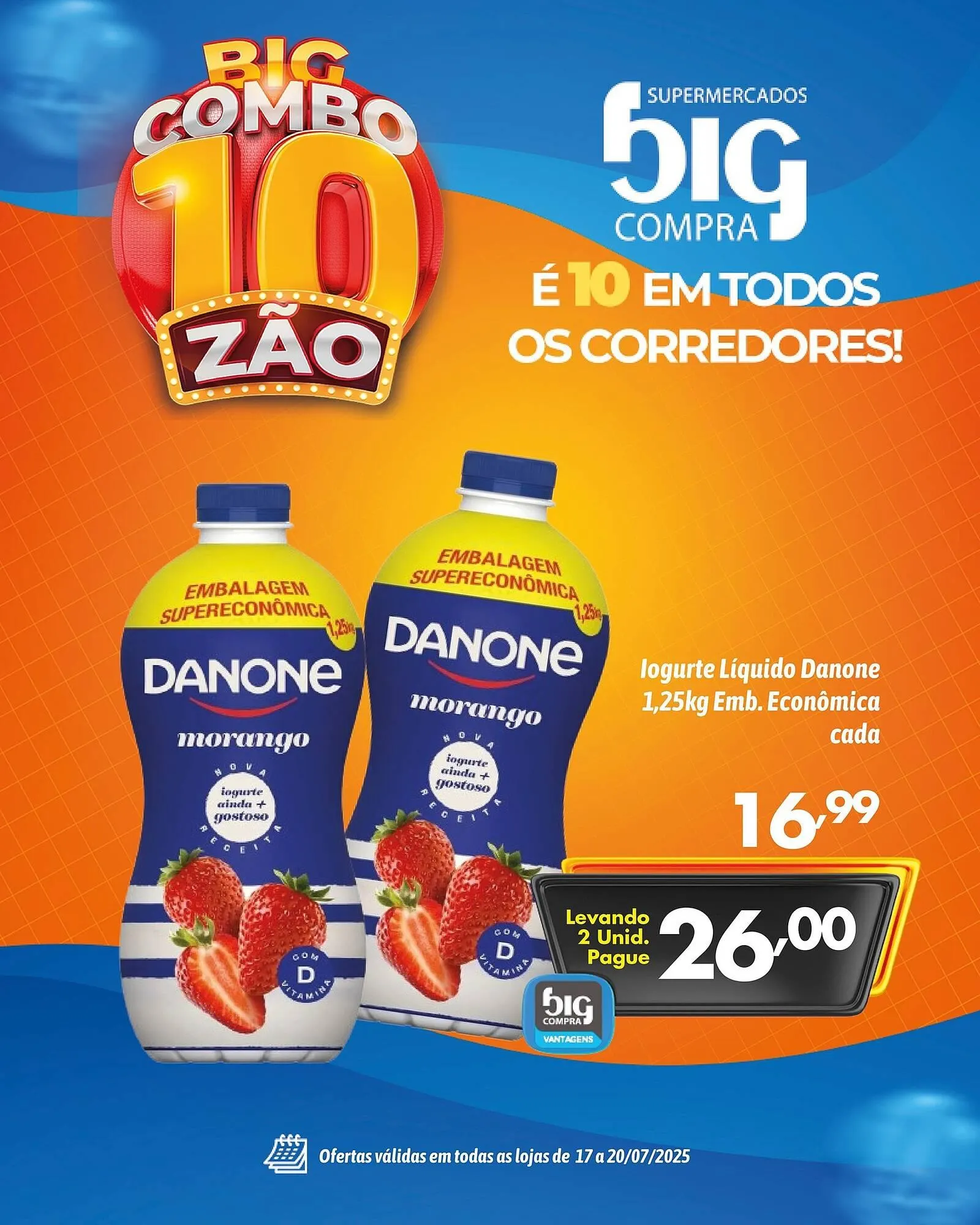 Encarte de Catálogo Supermercados Big Compra 17 de julho até 20 de julho 2025 - Pagina 1