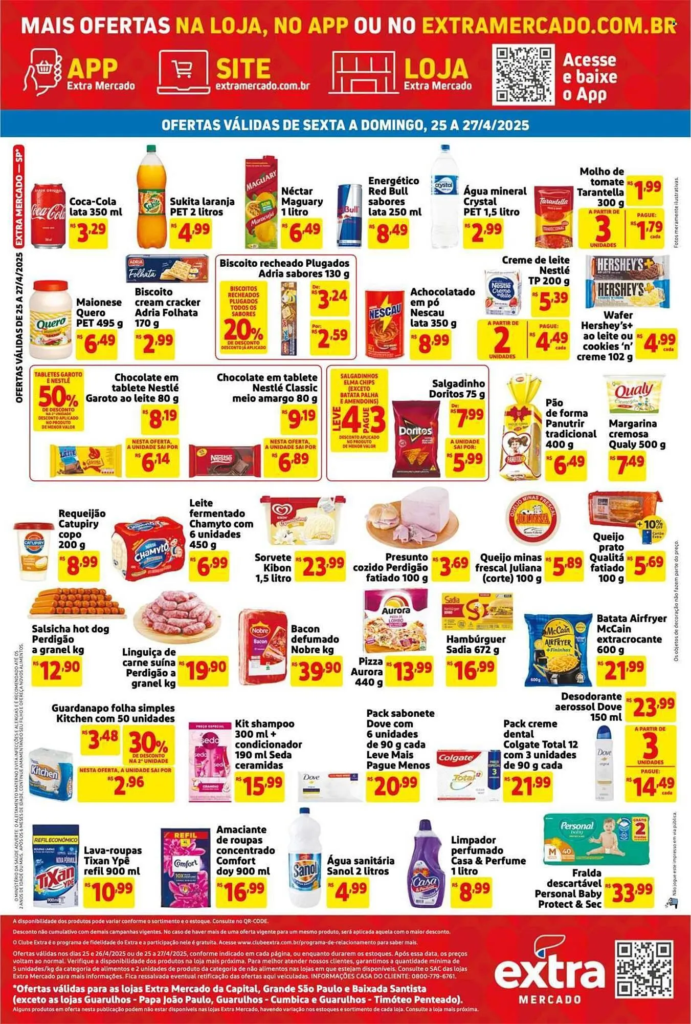 Encarte de Catálogo Mercado Extra 25 de abril até 27 de abril 2025 - Pagina 2