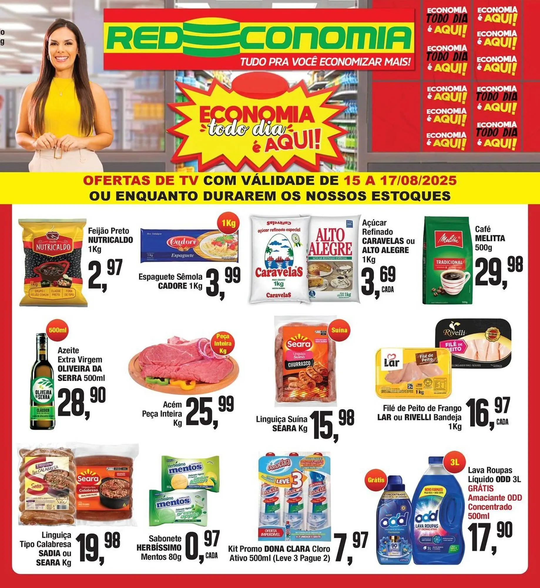 Encarte de Catálogo Rede Economia 15 de agosto até 17 de agosto 2025 - Pagina 1