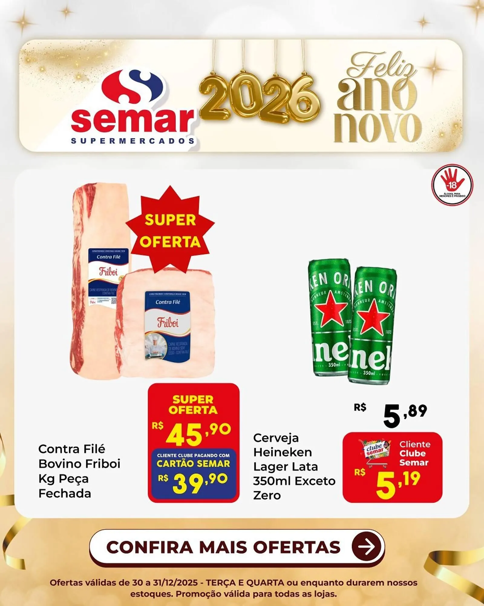 Encarte de Folheto Semar Supermercado 30 de dezembro até 31 de dezembro 2025 - Pagina 1