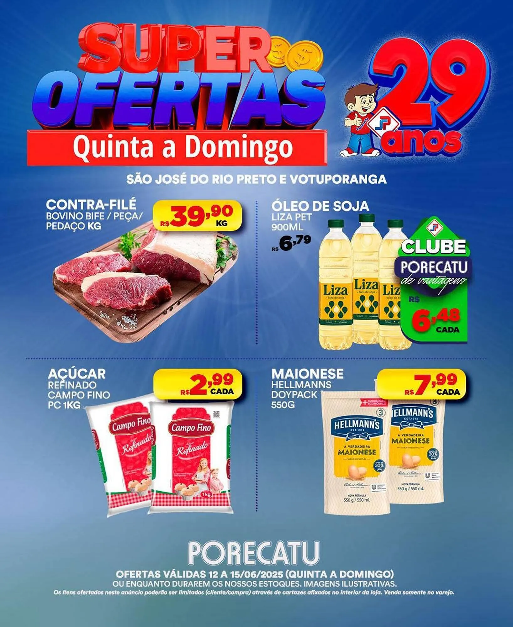 Encarte de Catálogo Supermercado Porecatu 12 de junho até 15 de junho 2025 - Pagina 1