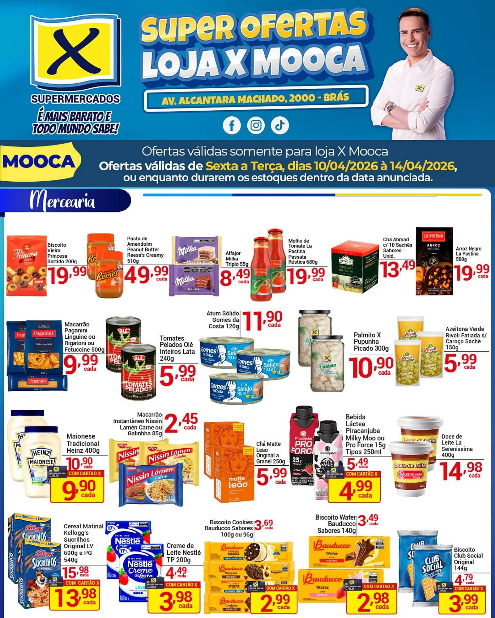 Encarte de Folheto X Supermercados 10 de abril até 14 de abril 2026 - Pagina 1