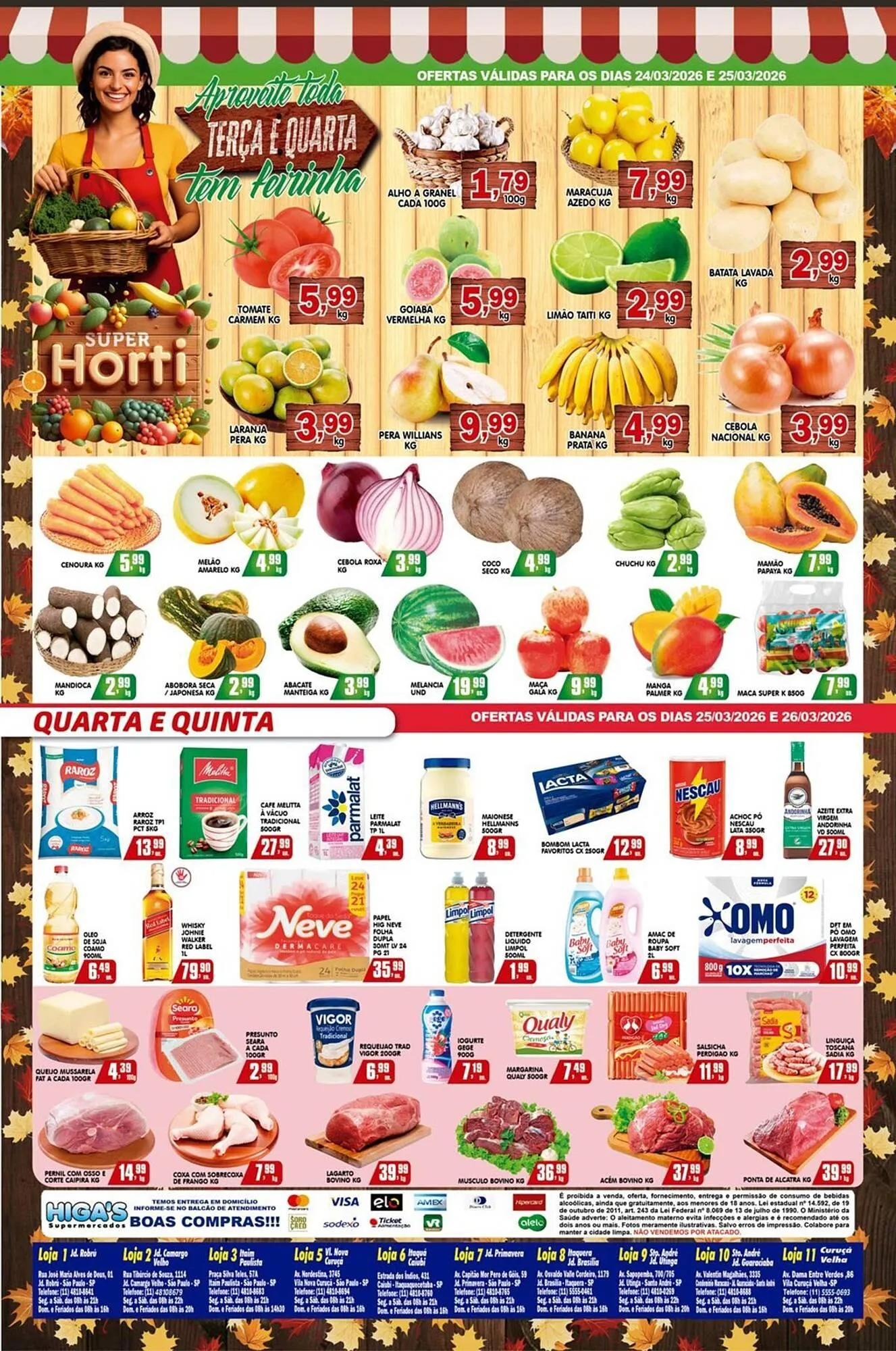 Encarte de Folheto Higa's Supermercado 25 de março até 31 de março 2026 - Pagina 3