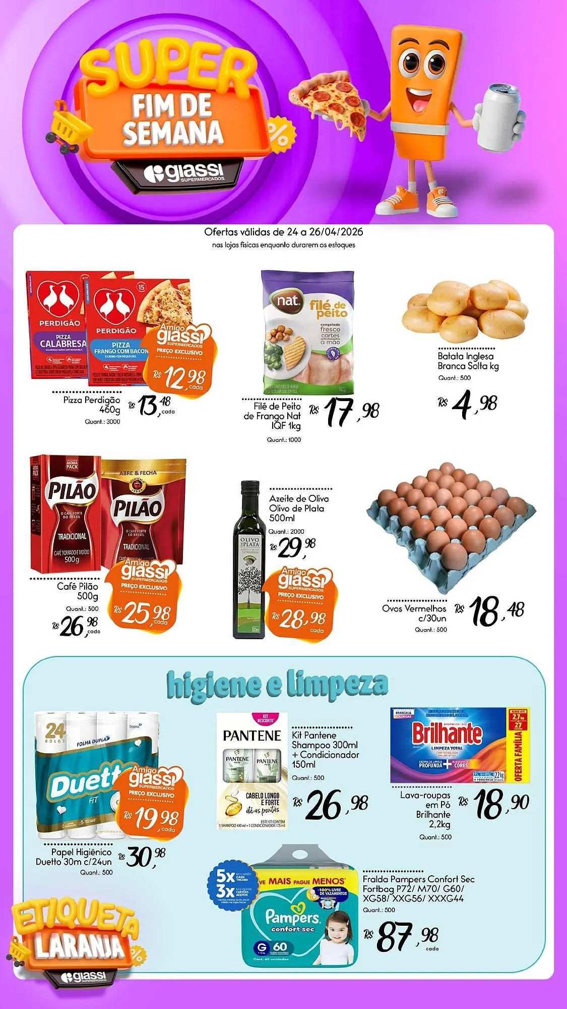 Encarte de Encarte Giassi Supermercados 24 de abril até 26 de abril 2026 - Pagina 1